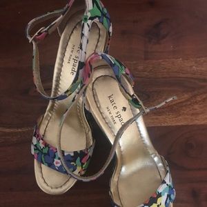 Kate spade flower wedges
